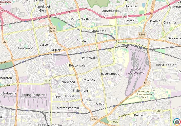 Map location of Parow Valley